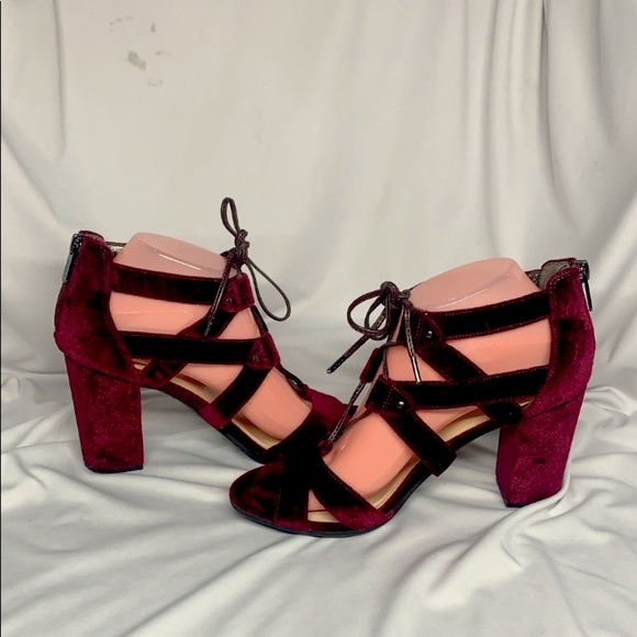 CIRCUS by SAM EDELMAN  Emilia Malbec Velvet Heels - Picture 7 of 10